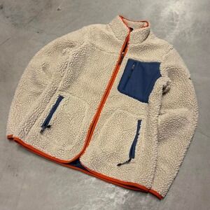 Vintage Eddie Bauer women's deep pile zip up fleece